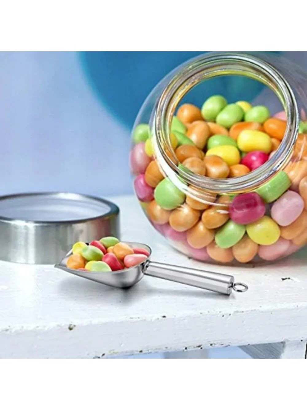 Set of 3 Stainless Steel Scoops (3oz, 5oz, 8oz) - Perfect for Kitchen Canisters